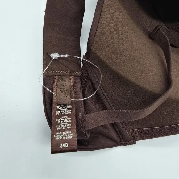 SKIMS Cocoa Wireless Bra 34D – Padded, Seamless, NWT-Free - Picture 5 of 7